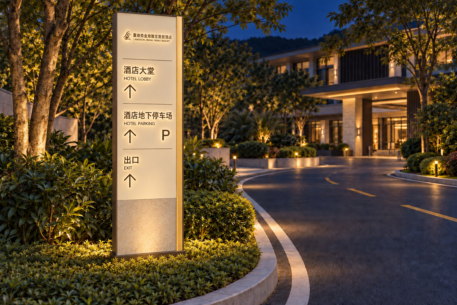 05-B · 共用道路返回酒店 / 夜景